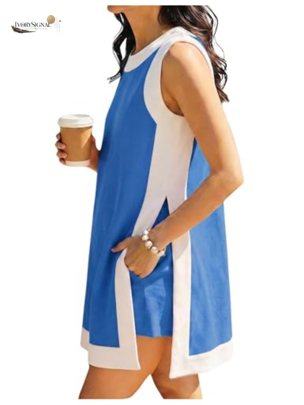 2 Piece Lounge Set Crewneck Pullover Color Block Shorts Pockets